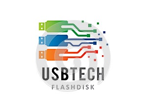 USB Technology logo symbol or icon template