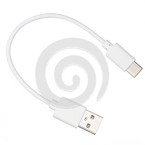 USB-A to USB-C White Charging Cable