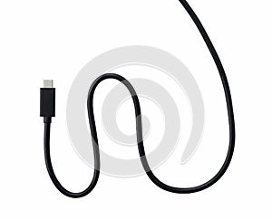 Usb-type c placed on white background