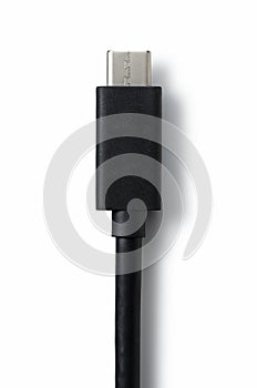 Usb-type c placed on white background photo