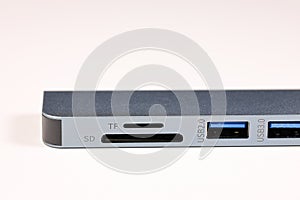 USB3 type A with TF and Sd card reader on docking station of new model premium notebook computer
