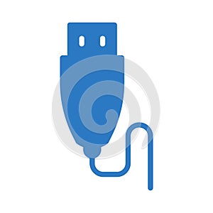 Usb glyph color flat vector icon