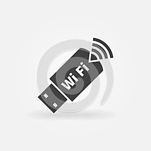 USB WiFi vector modem icon