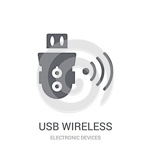 usb wireless adapter icon. Trendy usb wireless adapter logo concept on white background from Electronic Devices collection