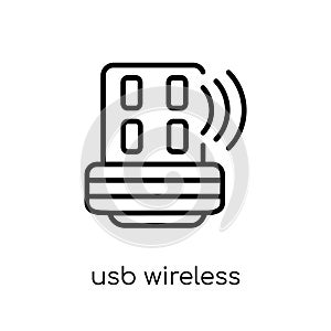 usb wireless adapter icon. Trendy modern flat linear vector usb