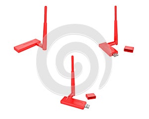 USB wireless adapter(red)
