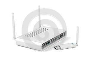 Usb wireless adapter and router