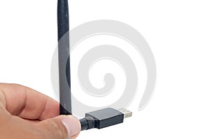 Usb wireless Adapter on white background