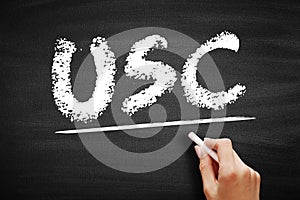 USC - United States Code is the codification by subject matter of the general and permanent laws of the United States, acronym photo