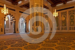 Uscat, Oman: Interior of Sultan Qaboos Grand Mosque