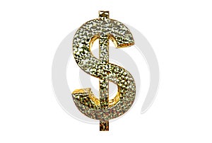 USD Symbol 3d rendering isolated on a white background