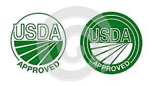USDA organic approved - flat icon