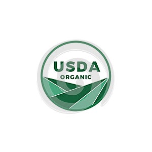 Usda organic certified stamp symbol no gmo