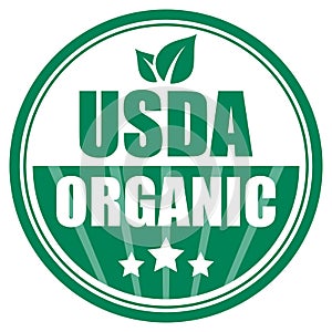 Usda organic green sign photo