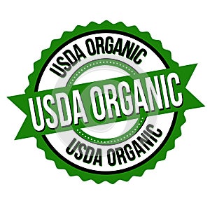 Usda organic sign or stamp photo