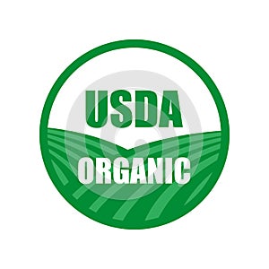 Usda organic stamp icon