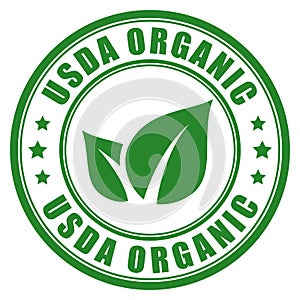 Usda organic vector label photo