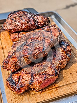 usda prime beef steak grilled for dinner