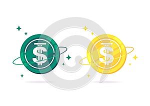 USDD flat icon isolated on white background