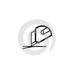 Use box cutter symbol on white background