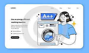 Use an energy efficient washing machine for water efficiency at home.