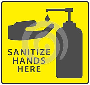 Use hand sanitiser clean hands wash, Hand sanitizer sign, symbol, sign hygiene here. Covid19, Coronavirus. Vector illustrationimag photo