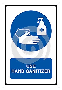 Use Hands Sanitise Symbol Sign, Vector Illustration, Isolate On White Background Label. EPS10 photo