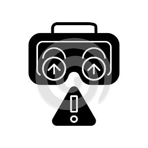 Use lenses protection black glyph manual label icon