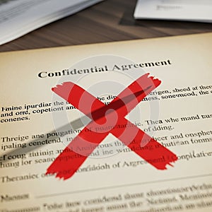 The use of red and document type suggests a voided or invalidated agreement