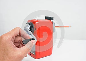 Use red pencil sharpener