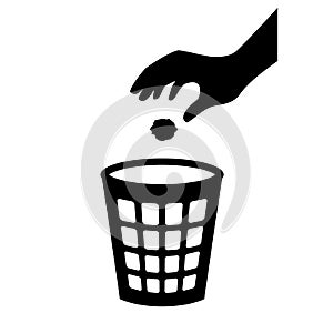 Use trash can vector icon