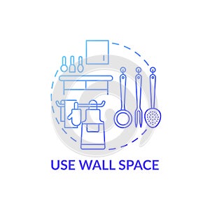 Use wall space blue gradient concept icon