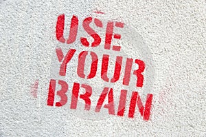 Use Your Brain graffiti