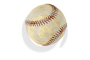 Used baseball isolated on white