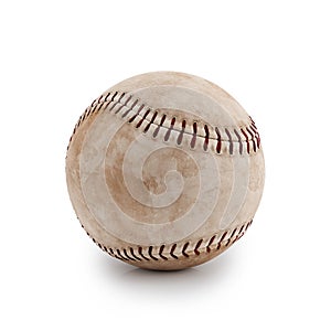 Used baseball isolated on a white background.