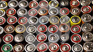 Used batteries from different manufacturers, collection, disposal, recycling.