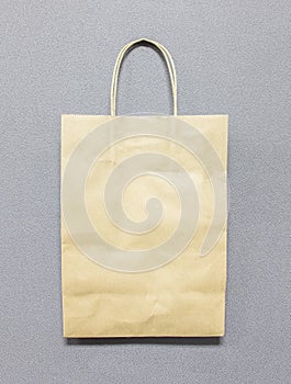 Used Blank Recycle Brown Paper Bag with Copy Space to input Text