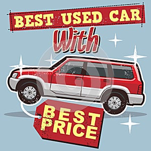 Used car poster