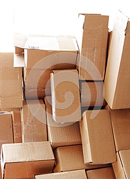 Used cardboard boxes
