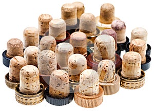 Used corks from strong drinks