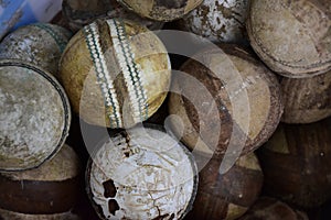 Used cricket ball