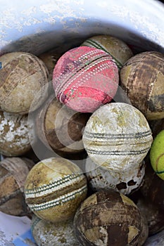 Used cricket ball