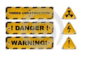 Used danger signs