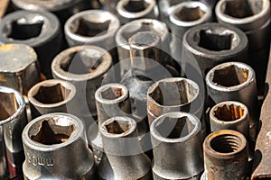 Used female socket tools set