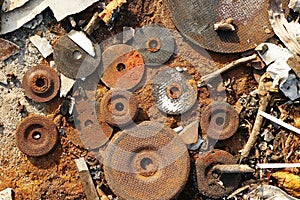 Used hand grinder metal grinding discs