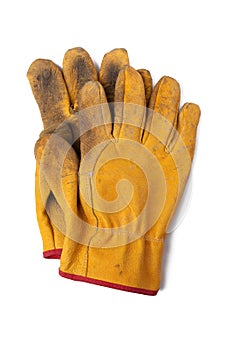 Used leather workgloves