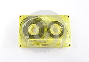 Used old compact cassette tape