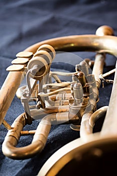 Used old trumpet, closeup