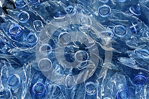 Used plastic bottle background. Recycle plastic trash and waste to protect the ecology and preserve the natural