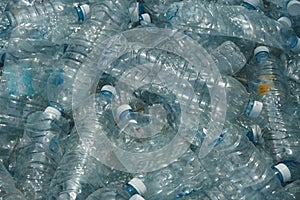 Used Plastic bottles, Global warming concept